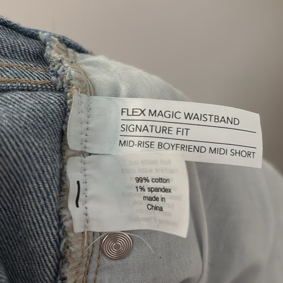 Lane Bryant Signature Fit Denim Boyfriend Midi Short Plus Size Patriotic Size 20 - Picture 8 of 8